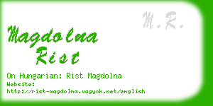 magdolna rist business card